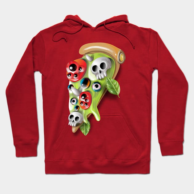 Pizza Monster Hoodie by fakeface